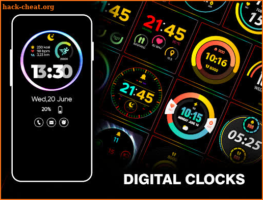 Always on display – Clock face screenshot