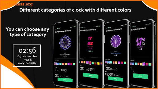 Always on display clock widget screenshot