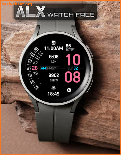 ALX10 Digital Watch Face screenshot