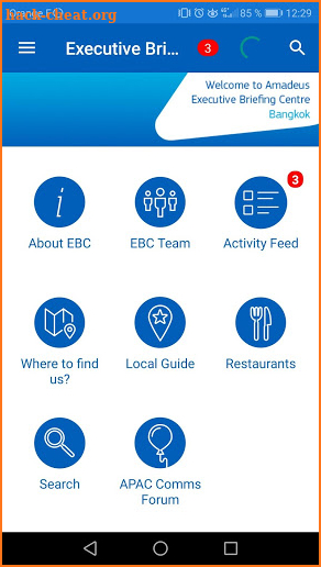 Amadeus Events App screenshot