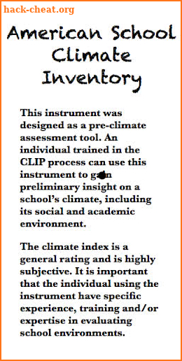 Amer School Climate Inventory screenshot