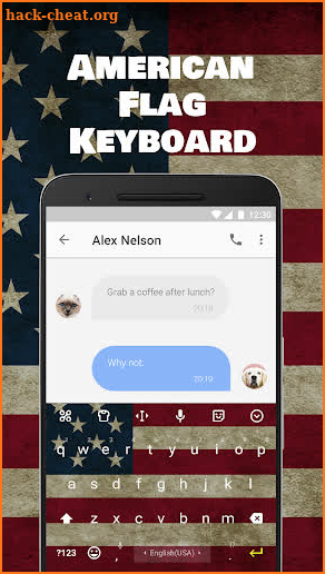 American Flag Keyboard Theme & Emoji Keyboard screenshot