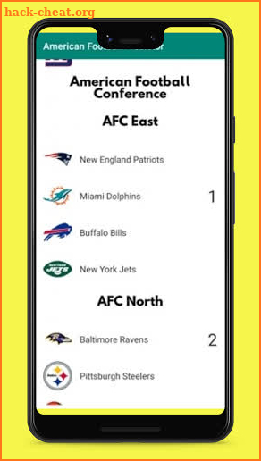 American Football Predictor screenshot