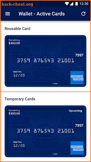 Amex Go screenshot