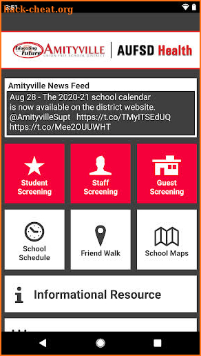 Amityville UFSD Health App screenshot