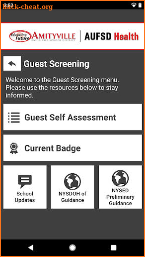 Amityville UFSD Health App screenshot