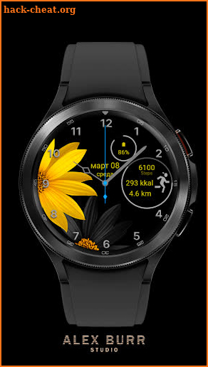 Amoled Flowers Watchface screenshot