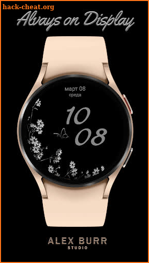 Amoled Flowers Watchface screenshot