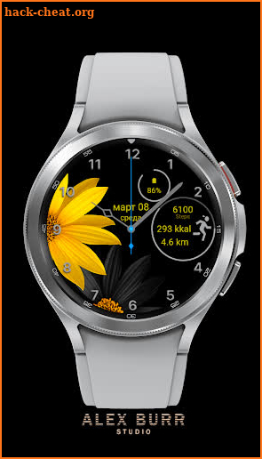 Amoled Flowers Watchface screenshot