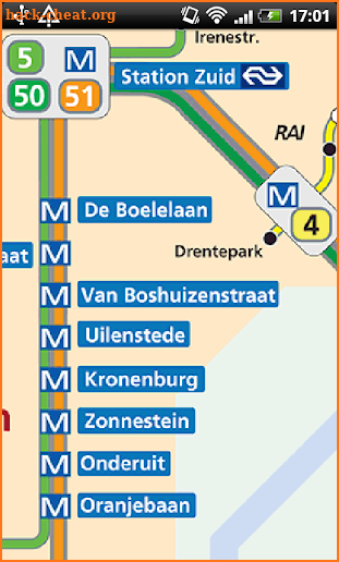 Amsterdam Metro & Tram Free Offline Map 2018 screenshot