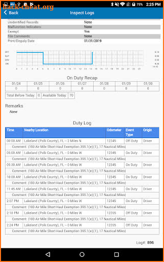 An ELD for Short Haul screenshot