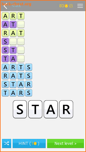 AnagramApp. Word anagrams screenshot