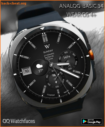 Analog Basic 34 Wear OS 4+ screenshot
