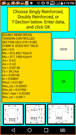 Analysis of Reinforced Concrete Beam Sections screenshot