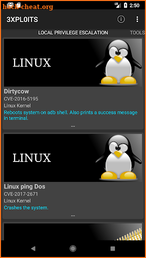 Android Exploits screenshot