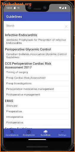 Anesthesia Considerations screenshot