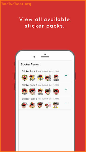 Ang Ku Kueh Girl Stickers for WhatsApp 红龟粿女孩 screenshot