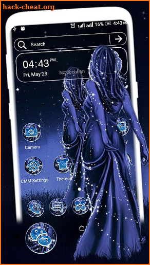 Angel Dark Night Launcher Theme screenshot