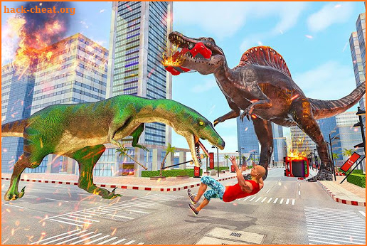 Angry Dino City Attack: Wild Animal Smasher Games screenshot