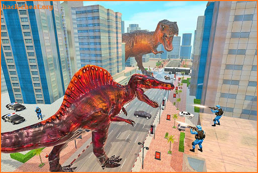 Angry Dino City Attack: Wild Animal Smasher Games screenshot