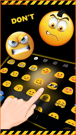 Angry Face 3D Emoji Keyboard Theme screenshot