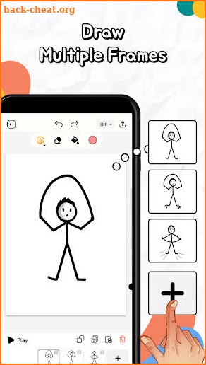 Animaker, stickman animation screenshot