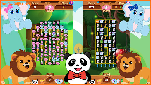 Animal cartoon kids Match3 pop screenshot