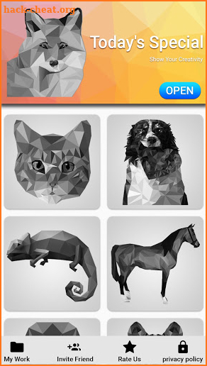 Animal Low Poly Puzzle: Paint By Numbers screenshot