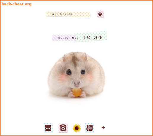 Animal Wallpaper Happy Hamster Munching Theme screenshot