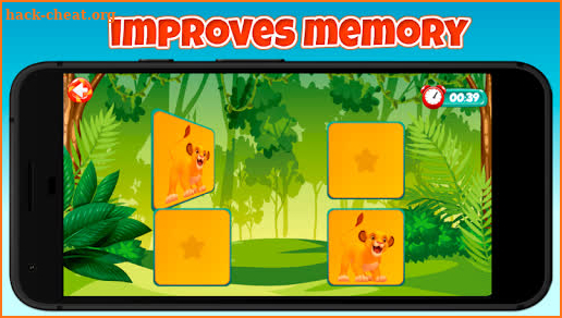 Animals memory game for kids. Matching game. screenshot