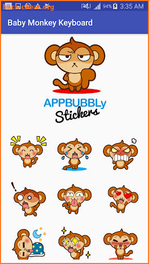 Animated Baby Monkey Stickers for Gboard screenshot