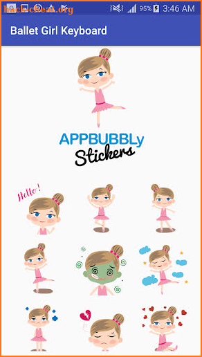 Animated Ballet Girl Stickers for Gboard screenshot