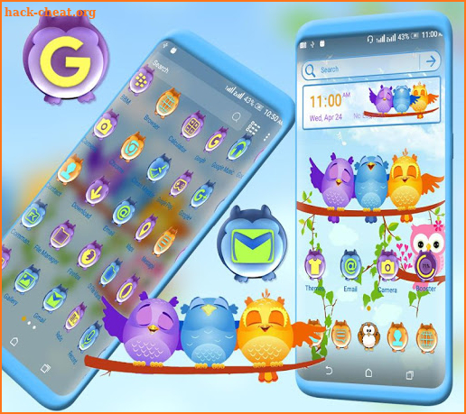 Animated Birds Launcher Theme screenshot