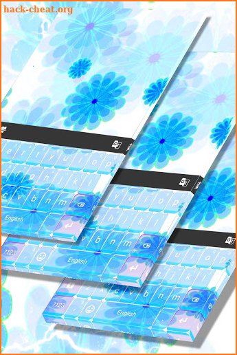 Animated Blue Flower Keyboard screenshot