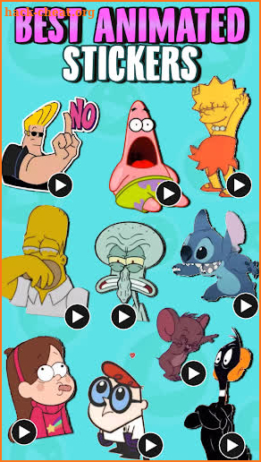 ANIMATED Cartoons WastickerApps screenshot