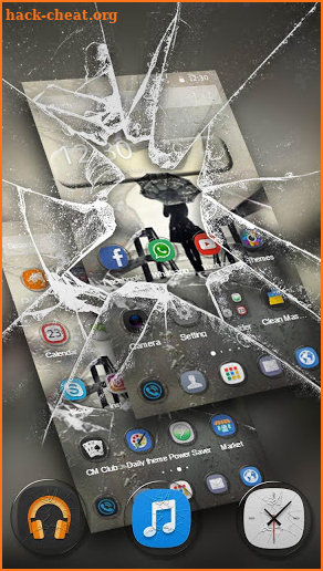 Animated Crack Glass Launcher Theme screenshot