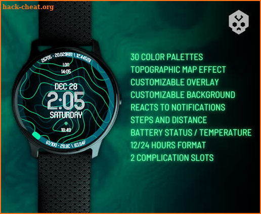 Animated Curves Watch Face screenshot