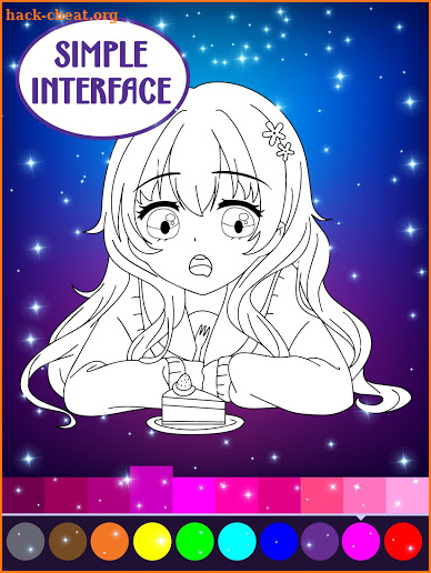 Animated Glitter Coloring Book - Anime Manga screenshot