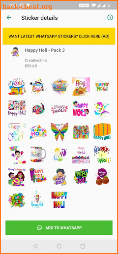 Animated Holi Stickers for WhatsApp screenshot