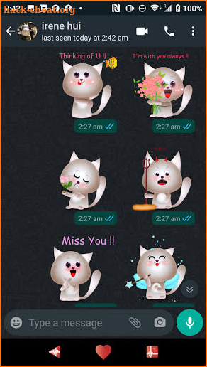 Animated Kitten Sticker WAStickerApps 🐾 screenshot