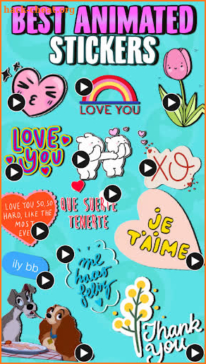 ANIMATED Love WastickerApps screenshot