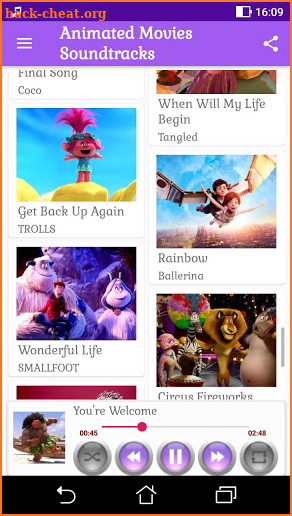 Animated Movies Soundtracks for Children screenshot