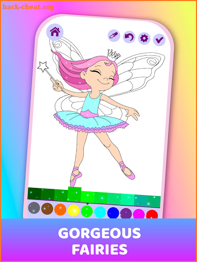 Animated Shining Coloring Book For Little Fairies screenshot