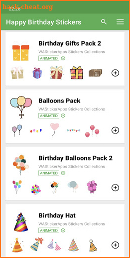 Animated stickers Happy birthday WAStickerApps screenshot