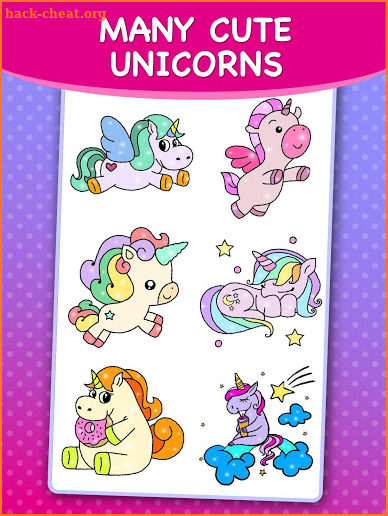 Animated Unicorn Coloring Book By Numbers screenshot