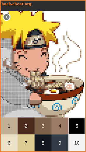 Anime Color By Number: Pixel Art Anime screenshot