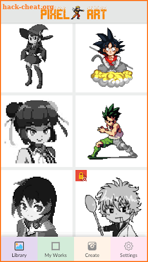 Anime Color By Number: Pixel Art Anime screenshot