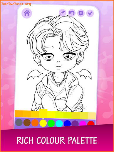 Anime K-POP Idol Chibi Coloring Book screenshot