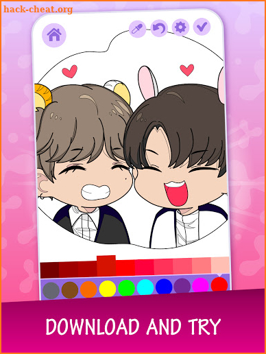 Anime K-POP Idol Chibi Coloring Book screenshot