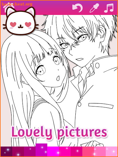 Anime Manga Coloring Pages with Animated Effects screenshot